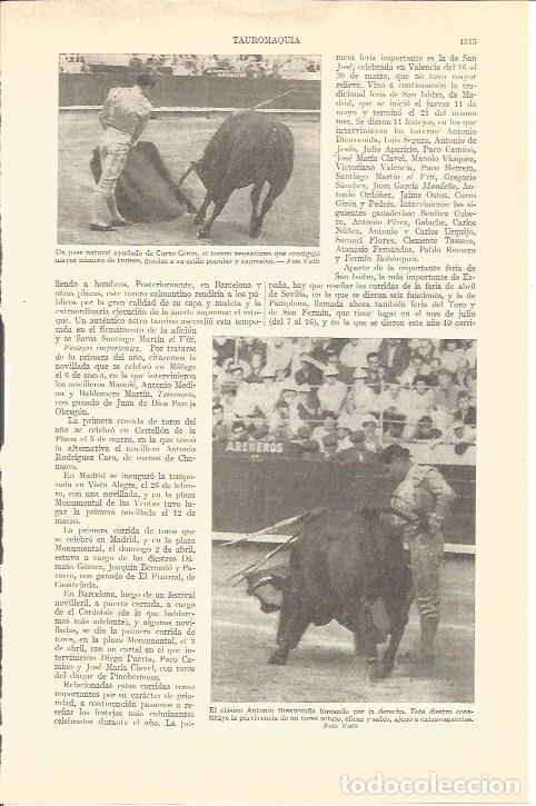 Postcards: LAMINA V03176: Los toreros Curro Giron y Antonio Bienvenida - Varios