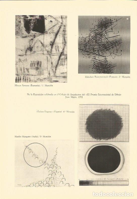 Postales: LAMINA V02921: Obras XI Premio Internacional de Dibujo Joan Miro 1972 - Varios