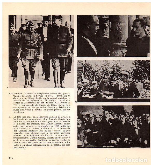 Postales: LAMINA 28369: Franco y Davila en Sevilla en 1950 y el aviador Joaquin Garcia Morato - Jose Luis Vila