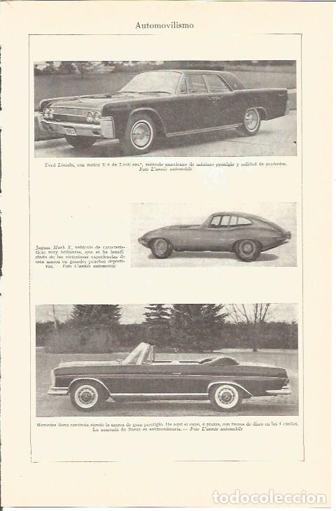 Postales: LAMINA V05190: Ford Lincoln y Jaguar Mark X - Varios