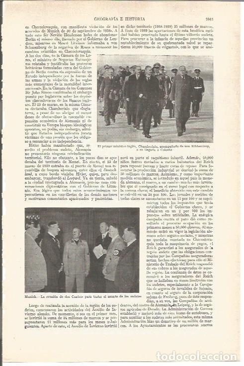 Postkarten: LAMINA V03758: Chamberlain y von Ribbentrop en Colonia y la reunion de los Cuatro en Munich - Varios