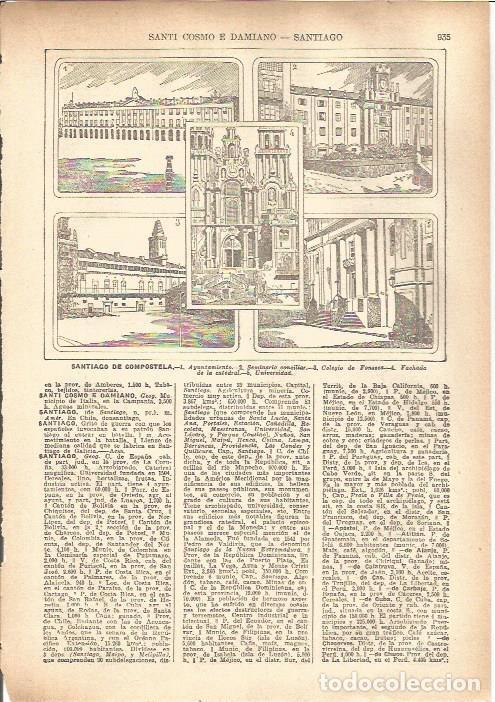 Postales: LAMINA V05513: Dibujos varios de Santiago de Compostela - Varios