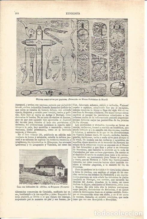 Cartoline: LAMINA V03739: Objetos de pastores y casa en Burguete, Navarra - Varios