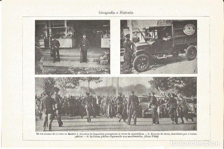 Postcards: LAMINA V04163: De los sucesos de octubre en Madrid - Varios