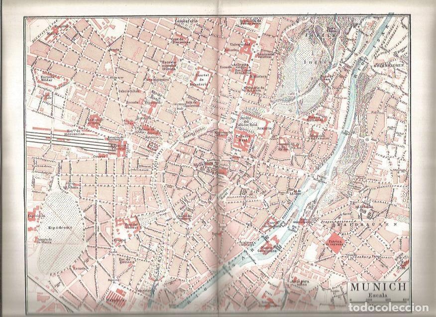 Postales: LAMINA V04555: Mapa de Munich - Varios