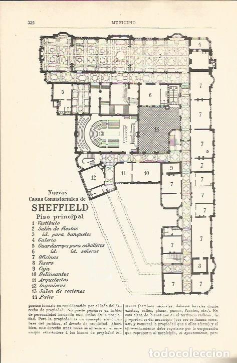 Cartoline: LAMINA V04545: Nuevas Casas Consistoriales de Sheffield - Varios