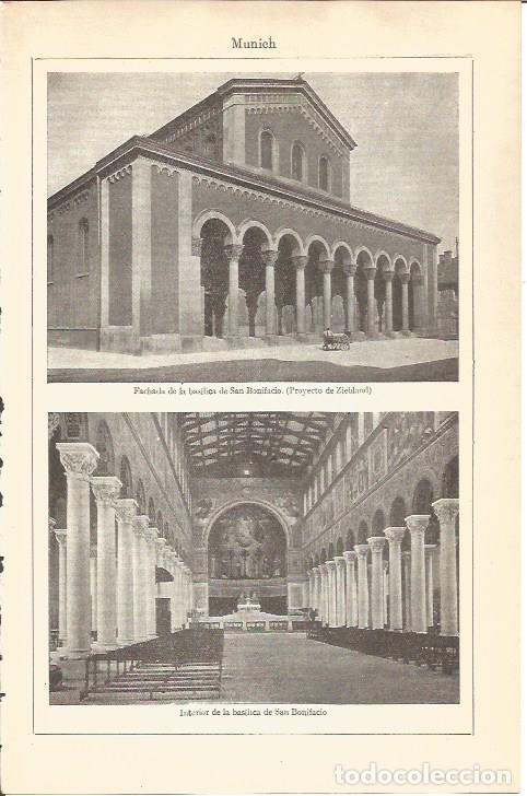 Postcards: LAMINA V04566: Basilica de San Bonifacio en Munich - Varios