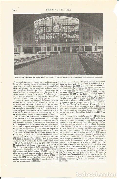 Postais: LAMINA V03958: Estacion del ferrocarril del Norte en Bilbao - Varios