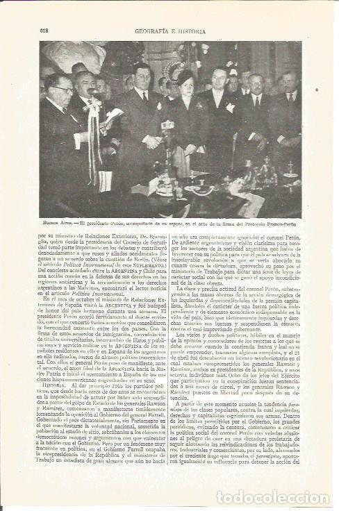 Postkarten: LAMINA V03935: Peron y su esposa en la fima del Protocolo Franco-Peron - Varios