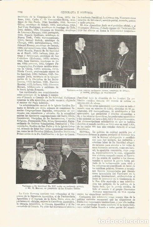 Postais: LAMINA V04043: Cardenales Gilroy y Griffin y Pio XII en Audiencia con H. Hoover - Varios