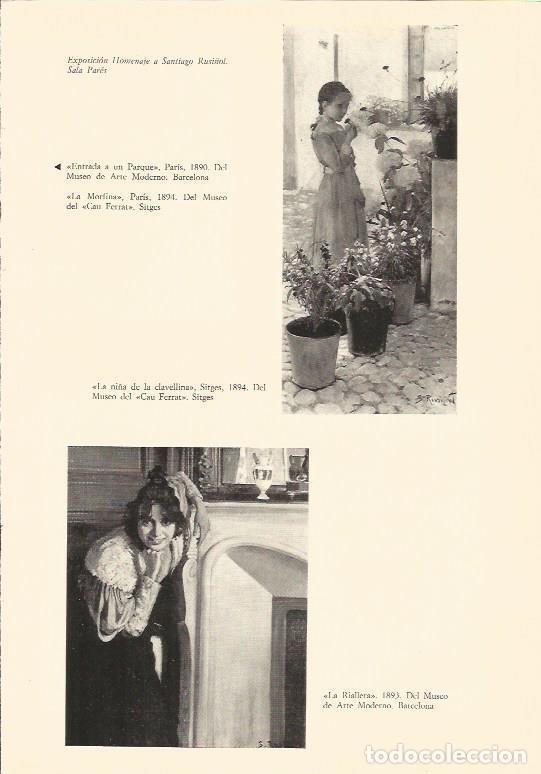 Cartoline: LAMINA V02955: La ni&ntilde;a de la clavelina y La Riallera por S. Rusi&ntilde;ol - Varios