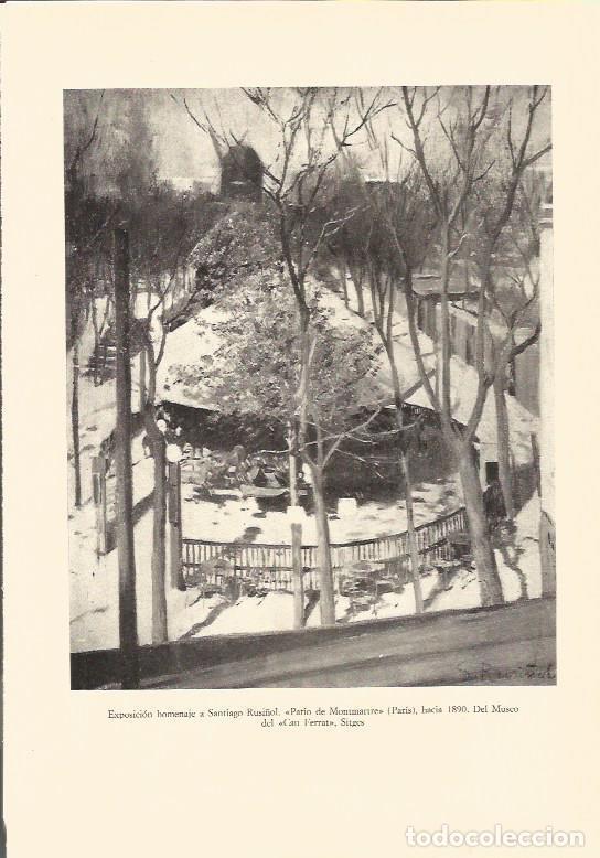 Postales: LAMINA V02954: Patio de Montmartre por S. Rusi&ntilde;ol - Varios