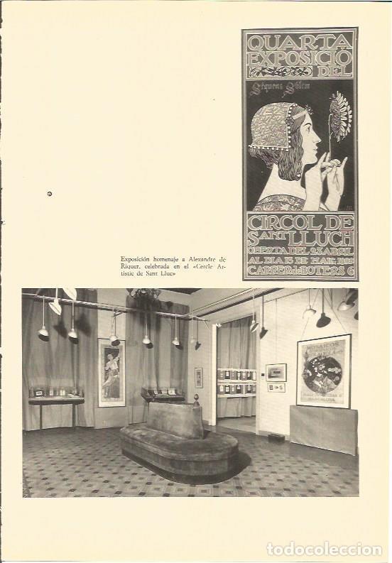 Postais: LAMINA V02920: Exposicion homenaje A. de Riquer - Varios