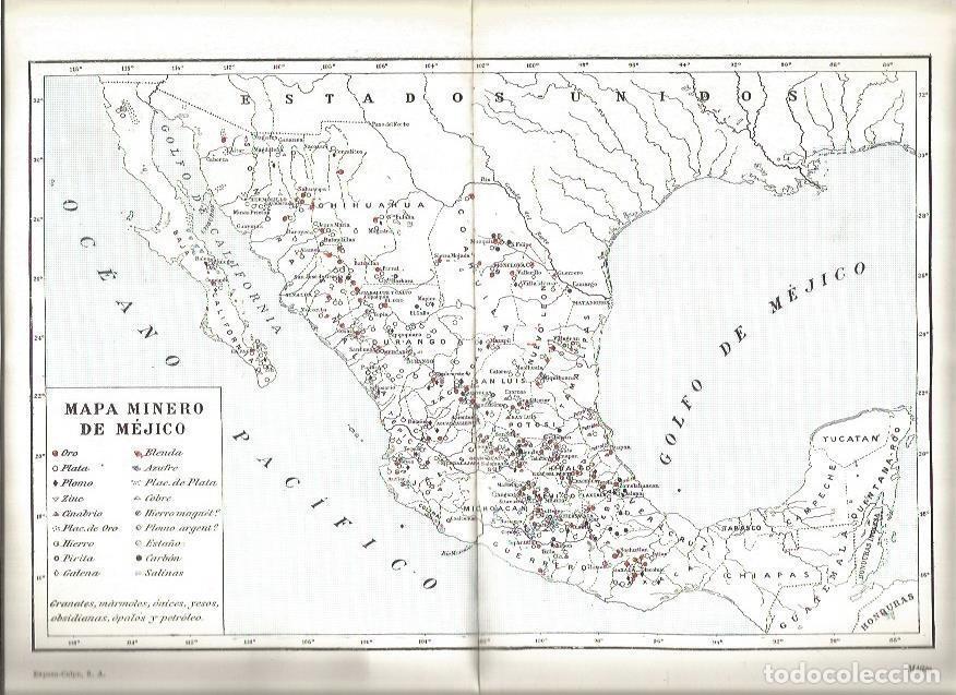 Postales: LAMINA V03257: Mapa minero de Mejico - Varios