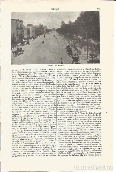 Postais: LAMINA V03274: La Alameda, Mejico - Varios