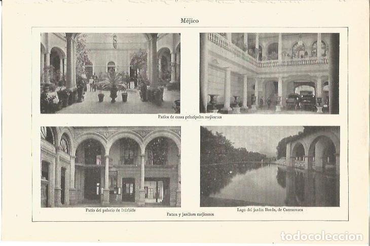 Postcards: LAMINA V03269: Patios y jardines en Mejico - Varios