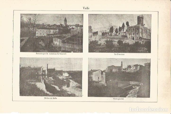 Postales: LAMINA V05967: Vistas de Valls, Tarragona - Varios