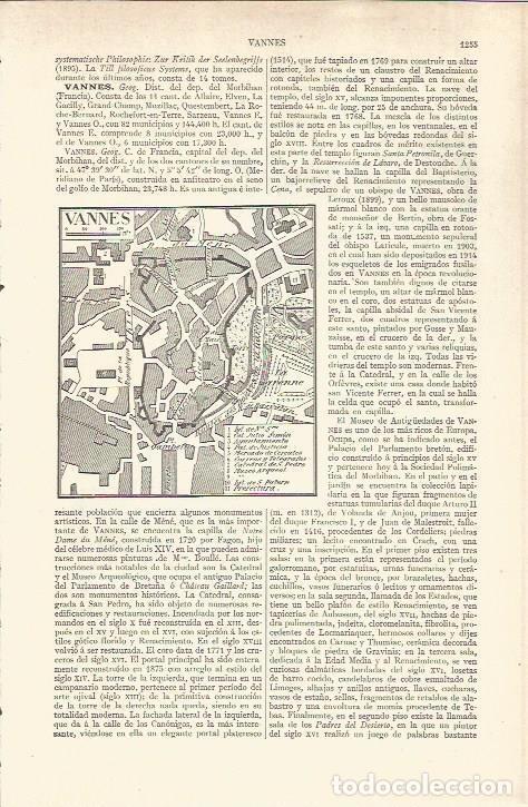 Cartoline: LAMINA V06001: Mapa de Vannes, Francia - Varios