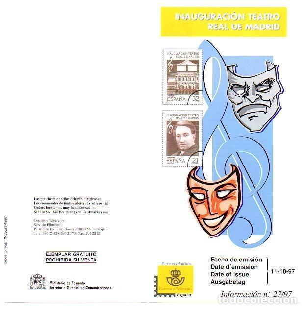 Postales: DIPTICO 6613: Inauguracion del Teatro Real de Madrid - Varios