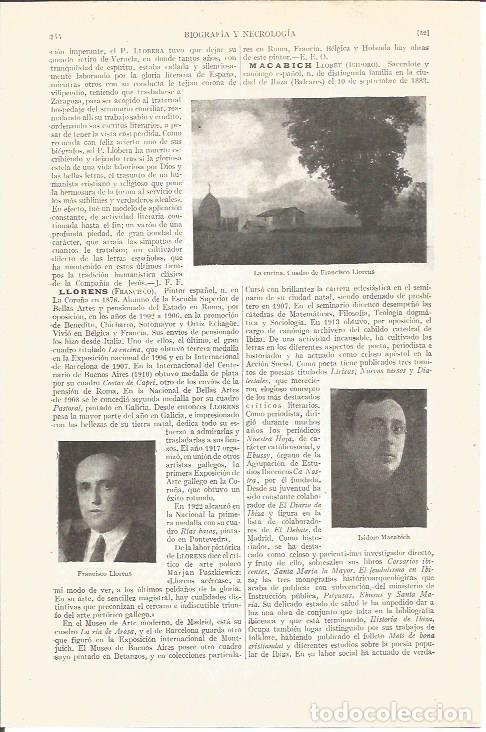 Postkarten: LAMINA V04972: Francisco Llorens e Isidoro Macabich - Varios