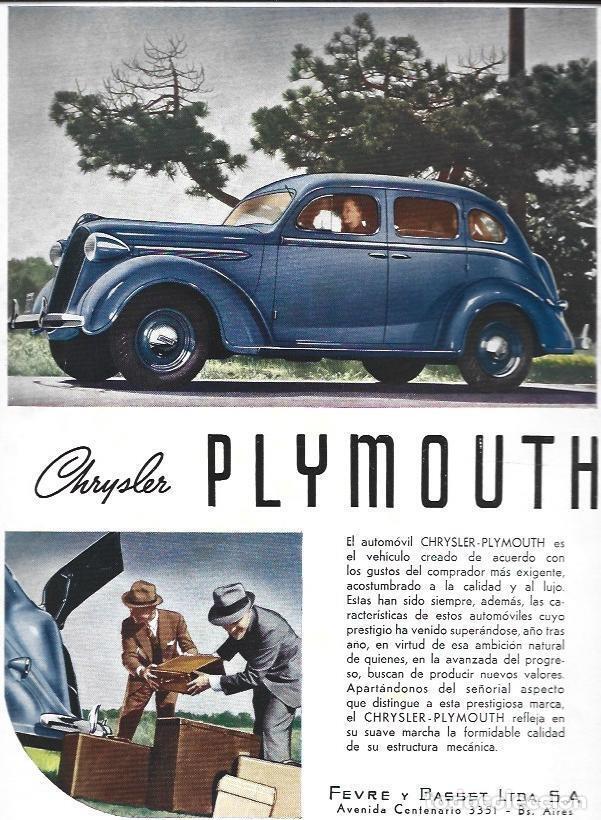 Postales: LAMINA 30120: Publicidad de Chrysler Plymouth - VVAA