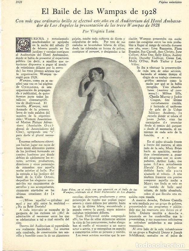 Postais: LAMINA 29628: Lupe Velez en el baile de las Wampas en Los Angeles - VVAA