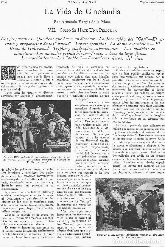 Cartoline: LAMINA 29516: Cecil de Mille dirigiendo Rey de Reyes - VVAA