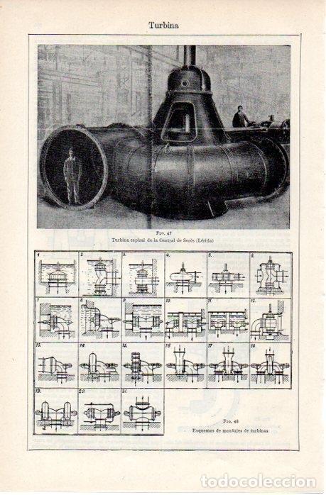 Postkarten: LAMINA V07582: Turbina de la Central de Seros en Lleida - Varios