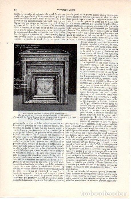Postais: LAMINA V07658: Ediculo del sarcofago de Tutankhamon - Varios