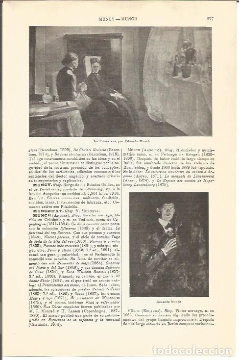 Cartoline: LAMINA V04538: La Primavera por Eduardo Munch y retrato - Varios