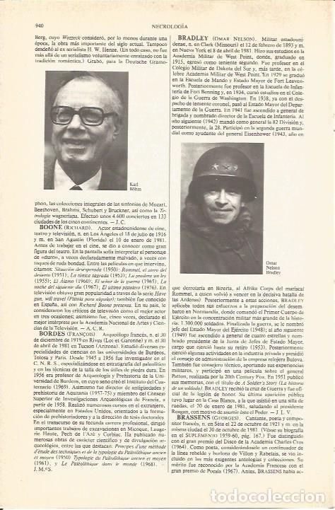 Postales: LAMINA V04902: Karl Bohm y Omar Nelson Bradley - Varios