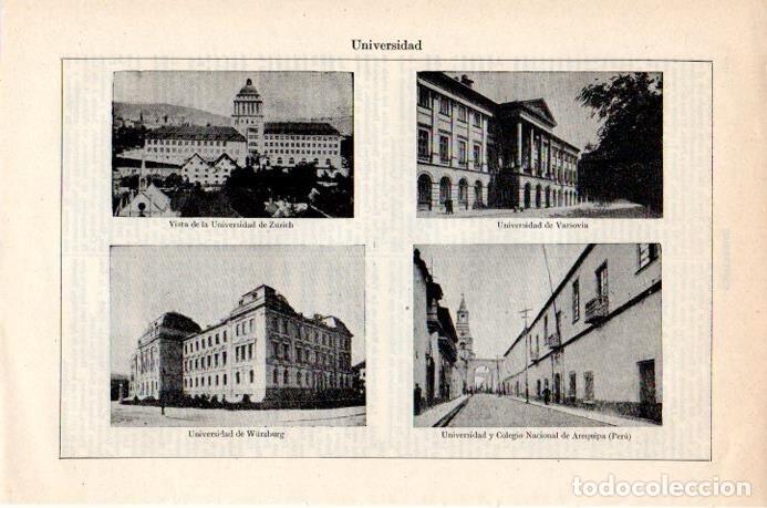 Postcards: LAMINA V07733: Universidad de Zurich Varsovia Wurzburg y Arequipa - Varios