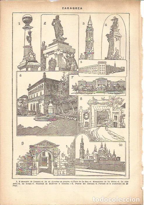 Cartoline: LAMINA V05581: Dibujos varios de Zaragoza - Varios