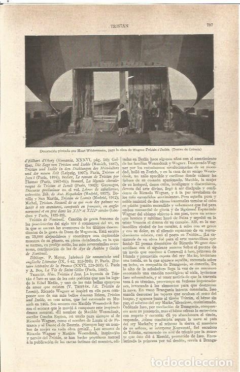 Postales: LAMINA V06567: Decoracion de H. Wildermann para Tristan e Isolda - Varios