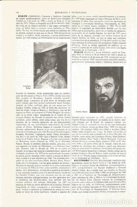 Postais: LAMINA V06087: Josephine Baker y Stanley Baker - Varios