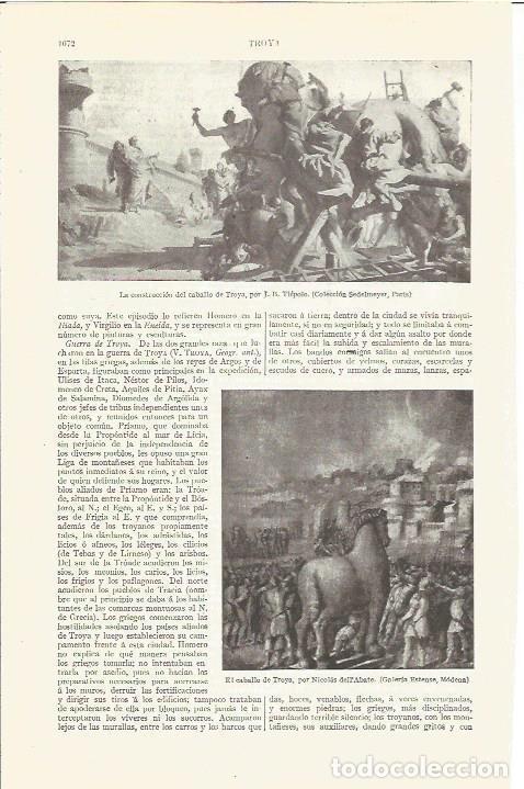Cartoline: LAMINA V06634: La construccion del caballo de Troya por Tiepolo - Varios