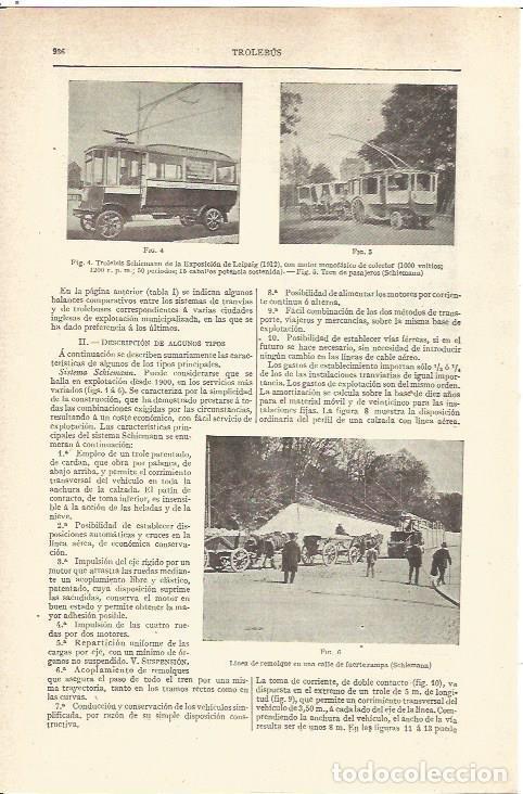 Postales: LAMINA V06605: Trolebus Schiemann de la Exposicion de Leipzig en 1912 - Varios