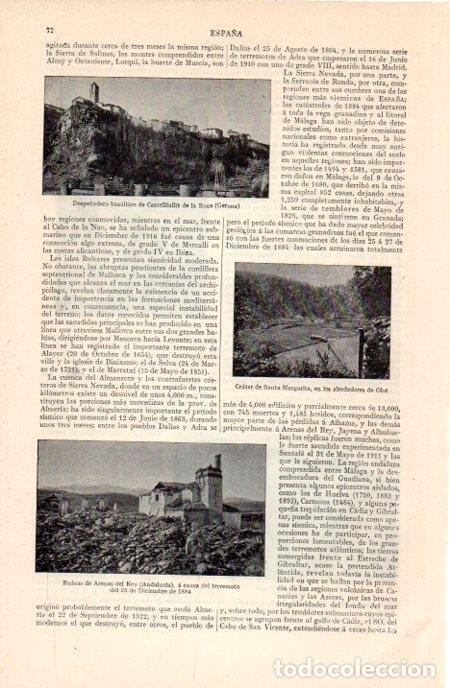 Cartoline: LAMINA V07092: Despe&ntilde;adero Castellfolit de la Roca (Girona) y ruinas de Arenas del Rey - Varios