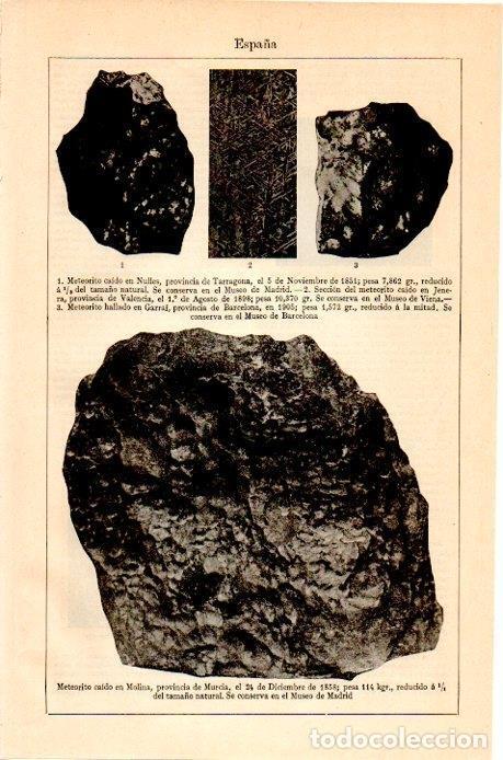 Postales: LAMINA V07087: Meteoritos caidos en Espa&ntilde;a - Varios