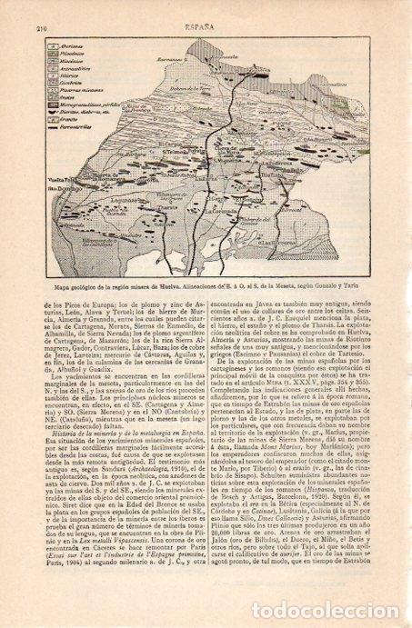 Postais: LAMINA V07122: Mapa geologico de la region minera de Huelva - Varios