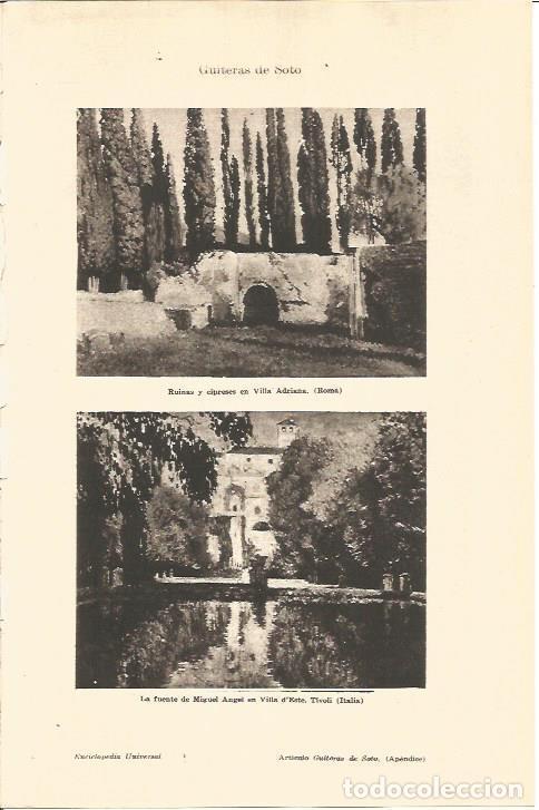 Postkarten: LAMINA V05706: Ruinas y cipreses en Villa Adriana, Roma - Varios