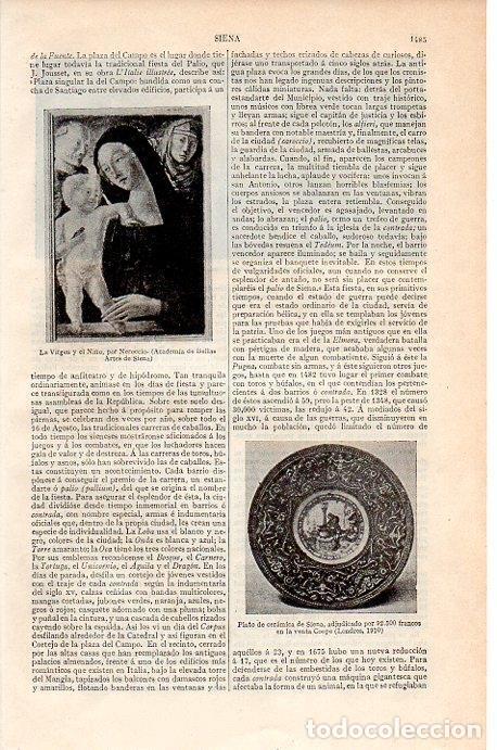 Cartoline: LAMINA V07031: Plato de ceramica de Siena - Varios