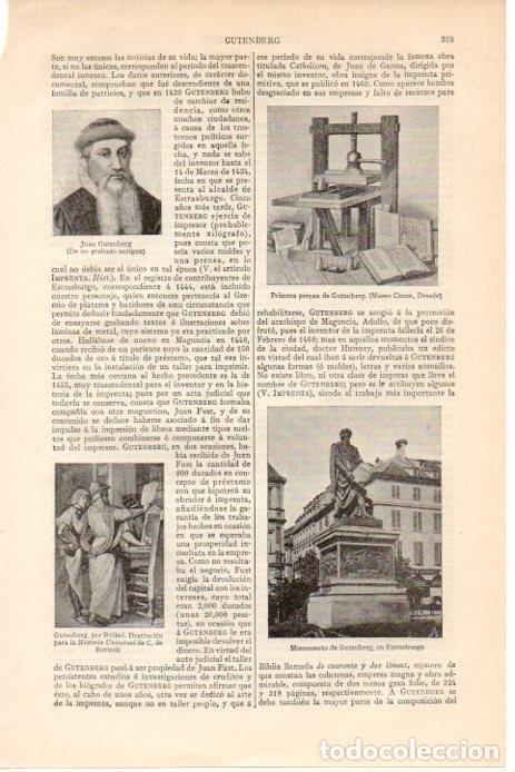 Postais: LAMINA V08482: Monumento de Gutenberg en Estrasburgo - Varios