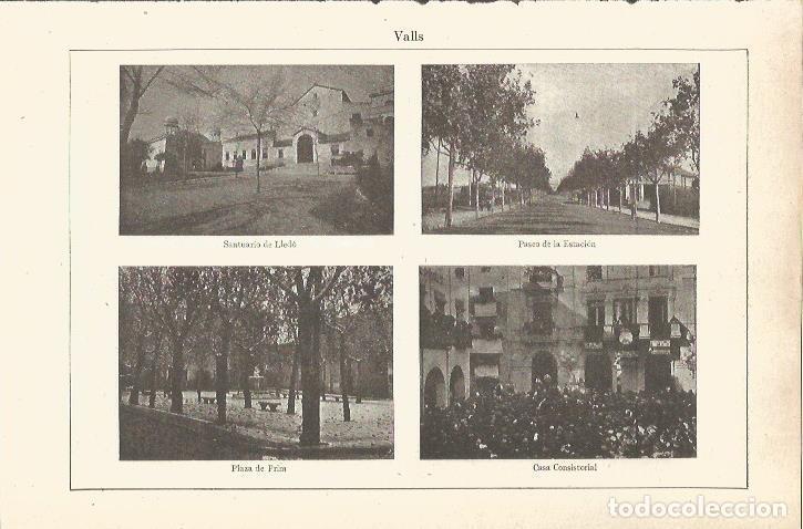 Postales: LAMINA V05968: Vistas varias de Valls, Tarragona - Varios