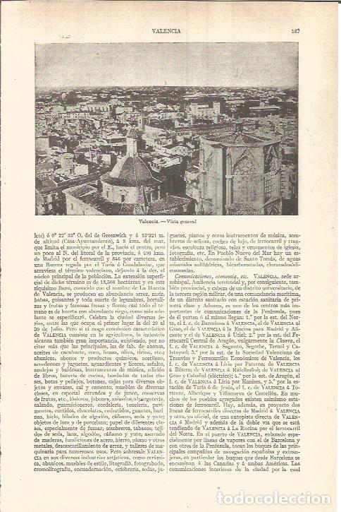 Postcards: LAMINA V05834: Vista general de Valencia - Varios