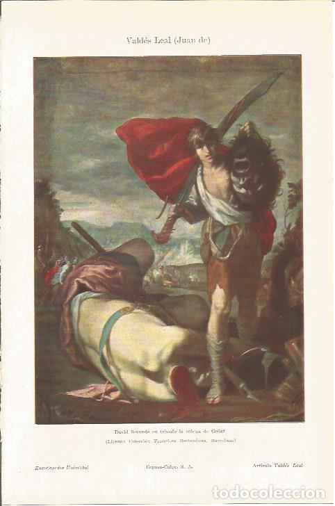 Postcards: LAMINA V05809: David llevando en triunfo la cabeza de Goliat, por J. Valdes Real - Varios