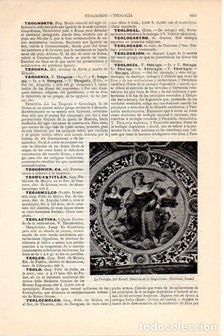 Cartoline: LAMINA V08328: La Teologia, por Rafael - Varios