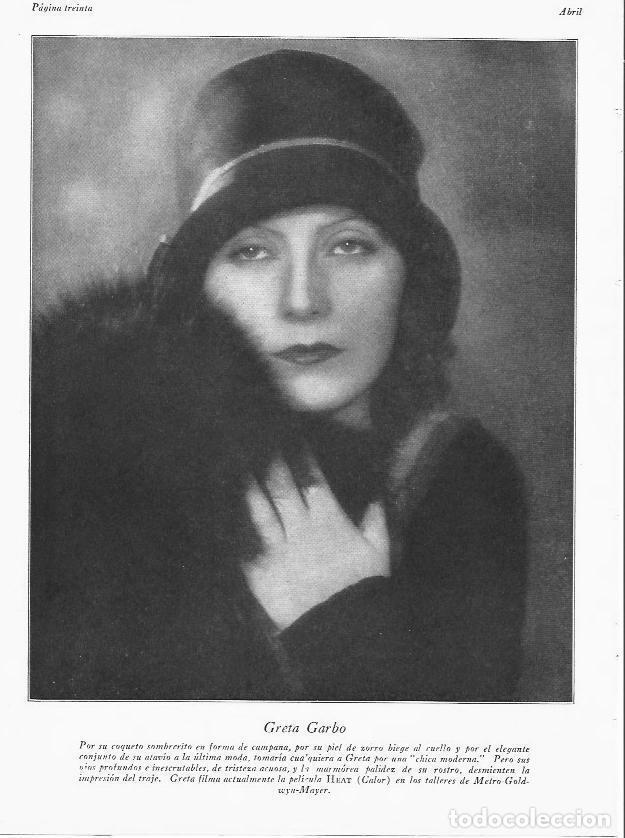 Postales: LAMINA 29591: Greta Garbo con abrigo de piel - VVAA