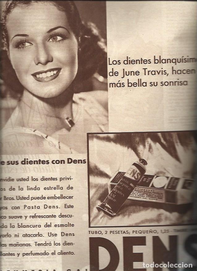Postales: LAMINA 31102: Publicidad de Dens con June Travis - VVAA