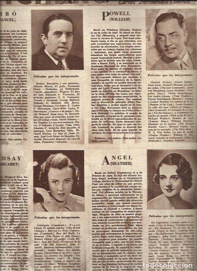 Cartes Postales: LAMINA 31107: Manuel Arbo, William Powell, Margaret Lindsay y Heather Angel - VVAA